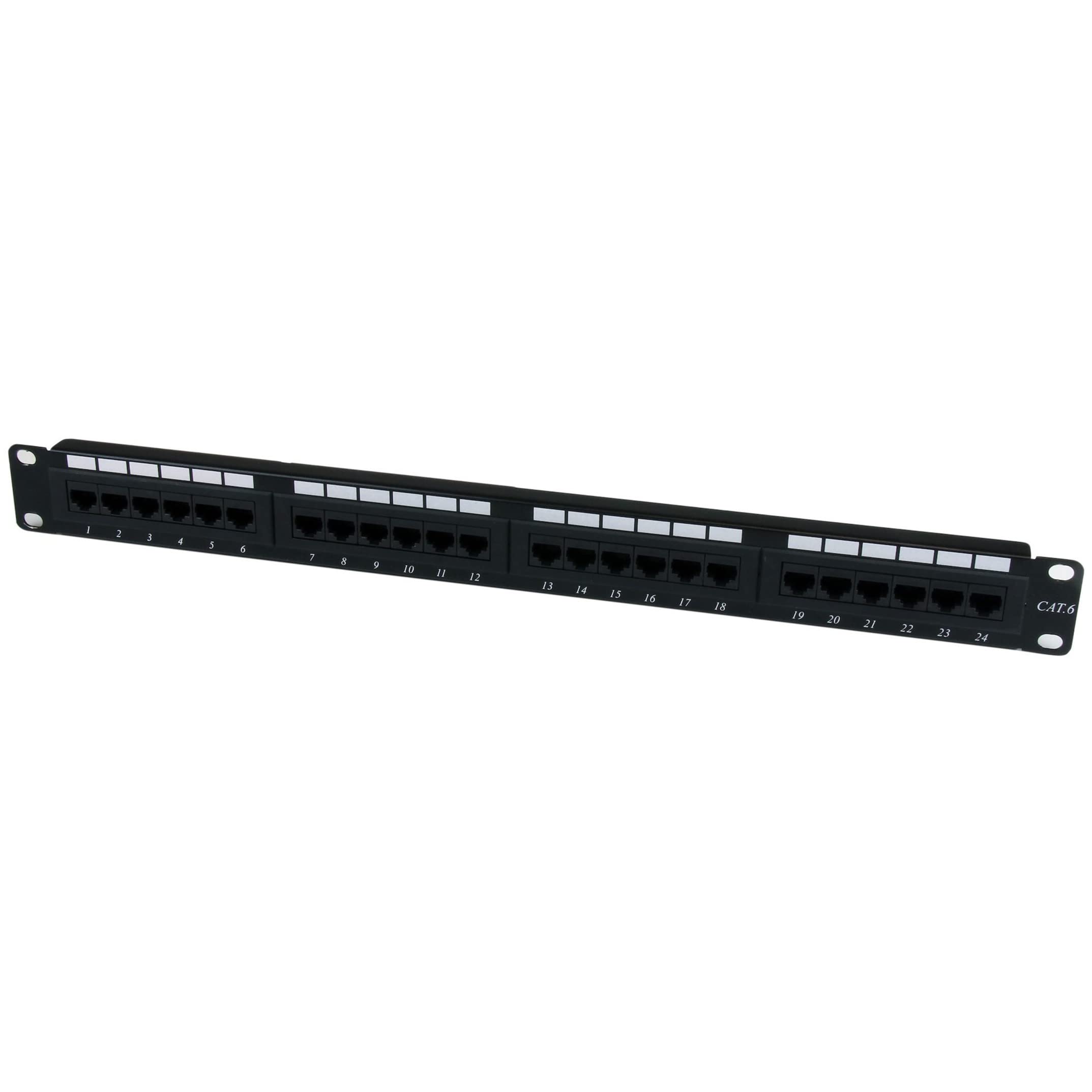 StarTech.com 24 Port 1U Rackmount Cat 6 110 Patch Panel - 24 port Network Patch Panel - RJ45 Ethernet 110 type Rack Mount Patch Panel 1U (C6PANEL24)