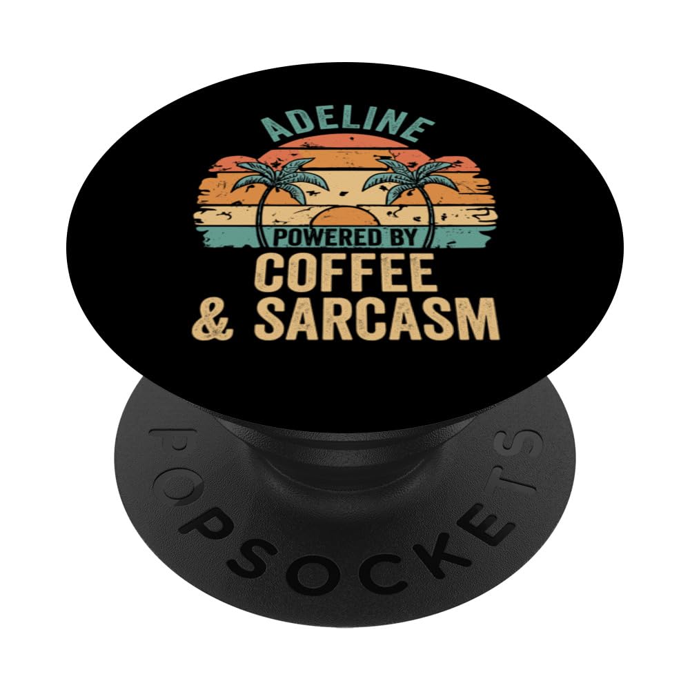 ADELINE Vibes Only Cute Retro Girls ADELINE Name PopSockets Swappable PopGrip