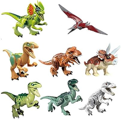 Juego de 8 piezas de dinosaurio Jurasic World Park para Lego Skonstar: Amazon.es: Juguetes y juegos
