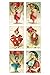 Cavallini Vintage Valentine Glitter Greetings, 12 Assorted Postcards