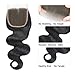 DMS Body Wave Human Hair Lace Closure 4x4 Free Part Swiss Lace Closure 12A Brazilian Virgin Hair Top (12 Inch)