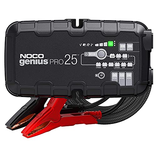 NOCO GENIUSPRO25, 25A Smart Car Battery Charger, 6V, 12V and 24V Portable Automotive Charger