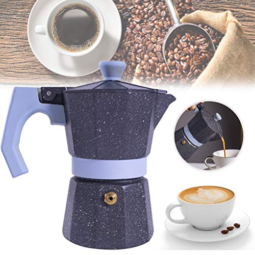 Yumira Espressokanne, Espressokocher Achteckige Kaffeekanne Langlebige Einzelventile Espressokaffeekanne geeignet für… – Bild 3