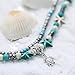 17mile Blue Starfish Turtle Anklet Multi-layer Charm Beads Sea Bench Handmade Boho Anklet Foot Jewelry Gifts for Women