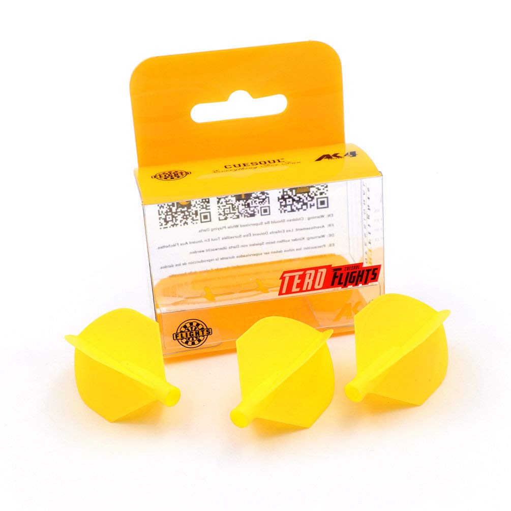 CUESOUL TERO AK4 Yellow Dart Flights Shield Shape,Set of 3 pcs(CS-AK4+4DPYS)