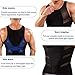 TAILONG Tank Top Slimming Vest Tight Body Shaper Tummy Underwear Men Waist Trimmer Compression Shirt (Black, 2XL)