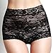 Eve's temptation Aubree High Waist Floral Lace Panties Slimming Tummy Control Underwear Brief for Women Black, Medium