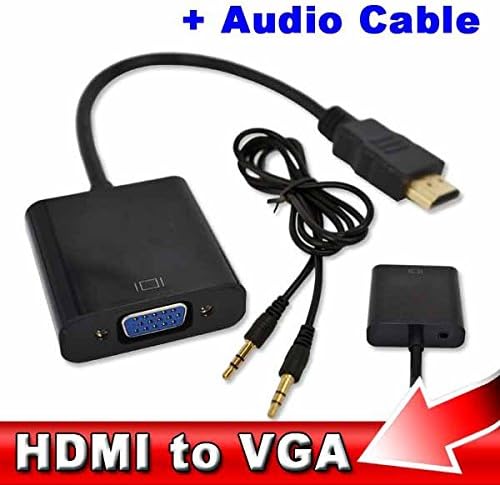 Tehner(TM) HDMI to VGA + Audio Cable Male To Female Built-in Chipset 1080p Video Converter For Xbox 360 PS3 Android TV Box Media Player