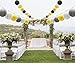 KAXIXI Hanging Party Decorations Set, 15pcs Yellow Gray White Paper Flowers Pom Poms Balls and Paper Lanterns for Wedding Birthday Bridal Sunshine Baby Shower Graduation