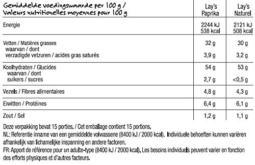 Lay's Duopack Naturel & Paprika Chips, Doos 8 stuks x 412,5 g - Afbeelding 8