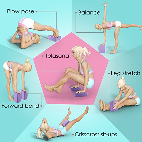 image for Yes4All Yoga Brick / Yoga Block 9x6x3 for Exercise, Pilates, Workout, 