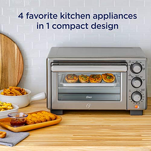 Oster Compact Countertop Oven With Air Fryer, Stainless Steel Pricepulse