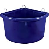 Dura-Tech Platinum Corner Feeder for Horses 30 Quart | Space-Saving Corner Design | Cold Weather Resistant | Color Royal