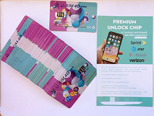 USim 4G Pro Unlock SIM Card for iPhone X 8 8p 7 7p 6 6p se 5s 5 5c