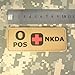 Blood Type NKDA Desert AOR1 Tan PVC Rubber 3D Hook&Loop Patch