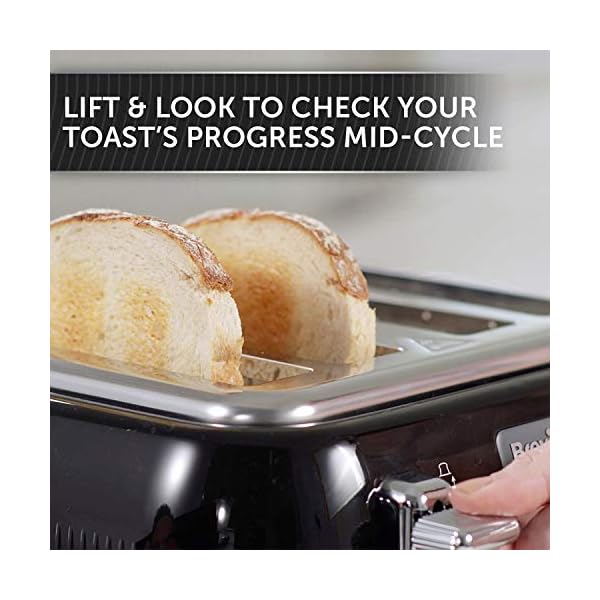 Breville Flow 4-Slice Toaster with High-Lift and Wide Slots | Black [VTT890]