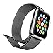 Lumina Apple Watch Band with Magnetic Lock-Lumina Milanese Style Watch Loop Stainless Steel Bracelet Strap Band-No Buckle Required-Black