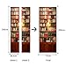 MISSSIXTY 跟卖的是狗 3D Bookshelf Door Wall Mural Wallpaper Stickers Vinyl Removable Decals for Home Decoration 30.3