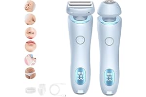 ENVGSOMP Silkglide Pro - 2024 Best Silk Glide Razor, Silk Glide Epilator Painless Hair Removal at Home, 2 in 1 Electric Shaver Razors for Women, Wet & Dry (Blue)