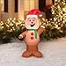 Airblown Inflatable Outdoor Christmas Characters - 4 foot tall (Gingerbread Man) by Gemmy