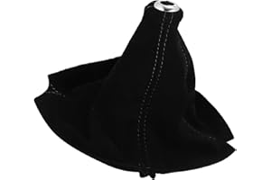 Hihaha Car Shift Boot Cover Universal Gear Shift Knob Boot Dust Cover Suede Black Durable Material