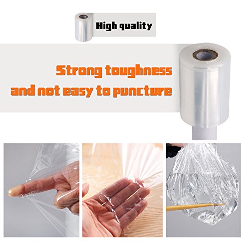 Industrial Strength Stretch Wrap Film with Handle for Pallet Wrap Moving Supplies Binding Wrap & Shrink Skid Wrap Film(4.3 inch x 492 feet) - Thumbnail 3