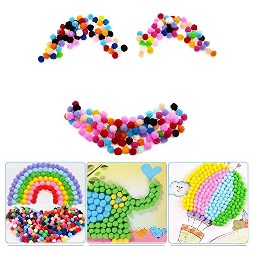 Clothful  Caydo 250 Pieces 1 Inch Pom Poms for Hobby Supplies and DIY Creative Crafts - Thumbnail 3