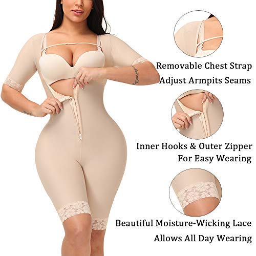 SPARSHINE Women Shapewear Tummy Control Girdle Full Body Snap Crotch Slimming Full Body Girdle