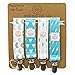 Clip on Pacifier for Boys by Three Blessings Baby | Universal Pacifier Clip 4 Pack | 3 Unique 2-Sided Designs | Non-Toxic, Lead Free, BPA Free Soothie Pacifier Holder | Perfect Baby Shower Gift(Blue)