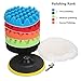 MATCC 7Pcs 6inch Polishing Pads,Sponge and Woolen Polishing Waxing Buffing Pads Kits with M14 Drill Adapter, 6inchs