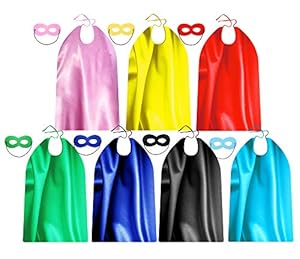 Superhero Capes and Masks for Teenagers and Adult Bulk Pack - Superhero Party Costumes for Team Spirit Building