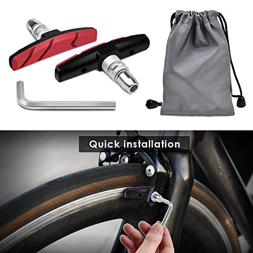 image for BROTOU 3 Pack Bike Brake Pads Set MTB Mountain Bicycle V-Brake Pad 70m