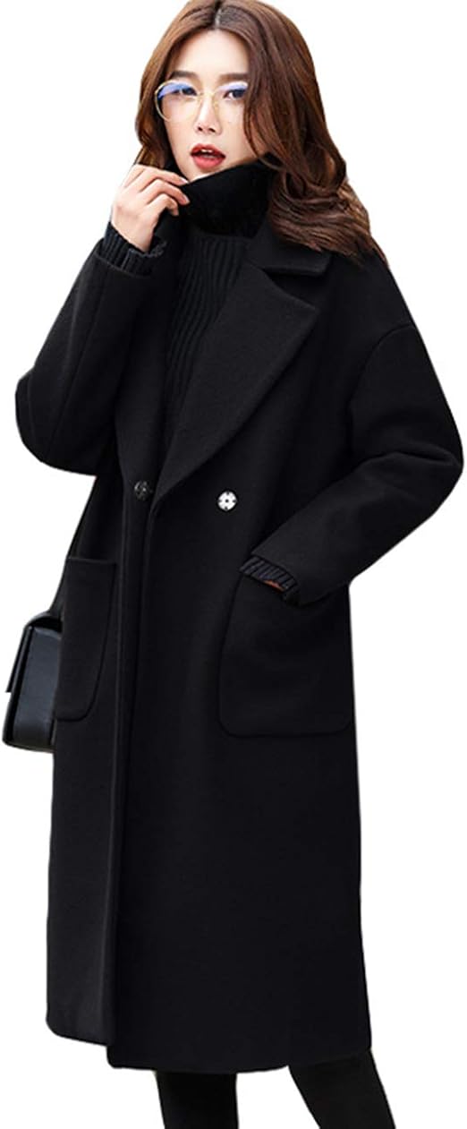 Amazon チェスターコート レディース 冬 ロングコート アウター 上着 ジャケット 無地 暖かい 女性 通勤 Ol 着痩せ 長袖 体型カバー 大きいサイズ コート ジャケット 通販