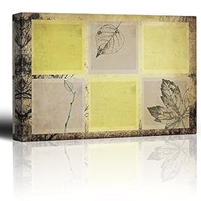 Antique Square Pattern with Pops of Yellow and...