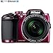 Nikon COOLPIX B500 16MP 40x Optical Zoom Digital Camera w/Wi-Fi (Plum) - (Renewed)