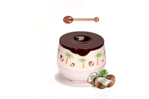 SIGAITWAX Clouds Coconut Lip Sleeping Mask – Bee Propolis Moisturizing Lip Balm in Honey Pot – Natural Exfoliating Overnight Lip Care – Repair for Dry and Cracked Lips