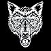 VEGASBEE Big Lone Wolf Head Patch Light Reflective Embroidered Iron-On Patch for Jacket Vest Large Size 12