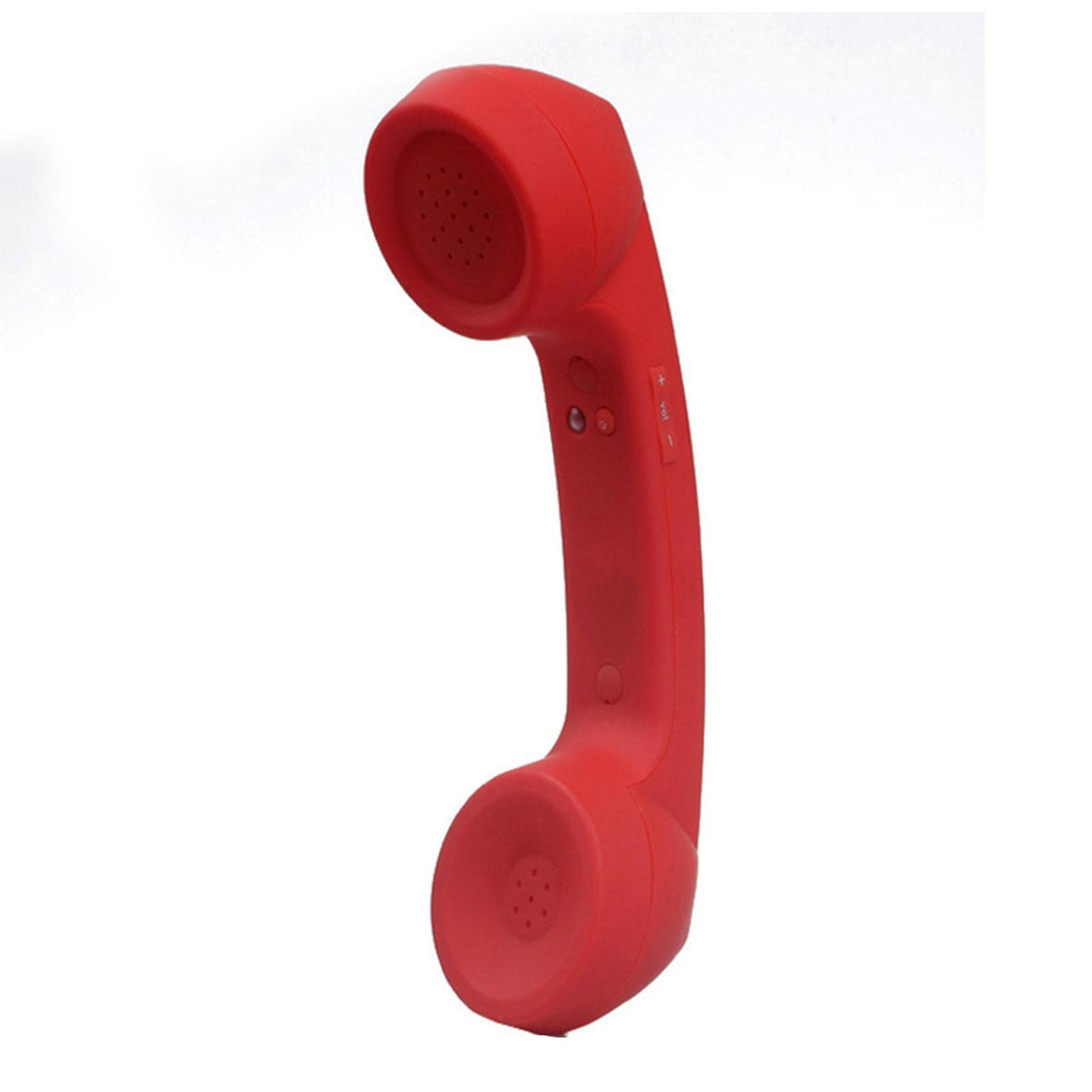 Telephone Handset with USB Rechargeable, ABS Bluetooth Wireless Receivers Anti-Radiation, Cordless Handset Support Answer Refuse Phone Stereo Comfortable Call Mobile Phone Accessories(Red)