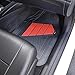 Motor Trend FlexTough 2 Tone Rubber Car Floor Mats for Auto - Heavy Duty All Season Black & Red