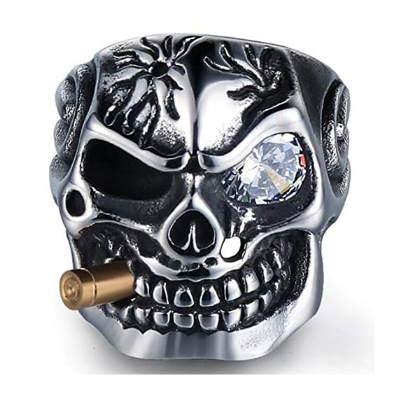 Jude-Jewelers-Vintage-Stainless-Steel-Gothic-Skull-Smoking-Bullet-Biker-Cocktail-Party-Ring-Clear-Stone-6