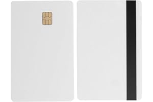 KLMNDUO 10 Pack - SLE4442 Chip Cards w/HiCo 5/16inch (8.4mm) 2 Track Mag Stripe