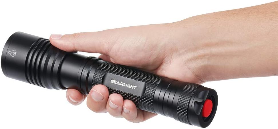 GearLight High-Powered LED Flashlight S2000 - Brightest High Lumen Light with 5 Modes, Zoomable, and Water Resistant I Powerful Camping and Emergency Flashlights - - 