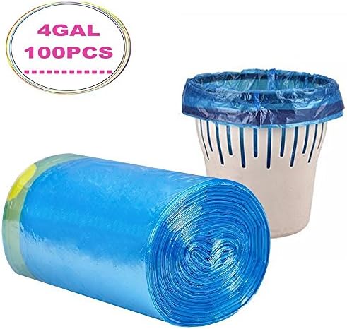 Cy3Lf 100pcs Small Garbage Bag,5 Gallons Drawstring Trash Bag Durable Disposable Trash Wastebasket Bags Can Liners For Office, Home Waste Bin, Bathroom, Kitchen