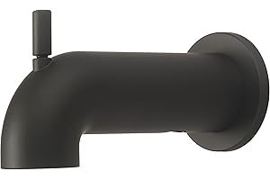 Olympia Faucets OP-640063 Extended Combo Diverter Tub Spout (Matte Black)