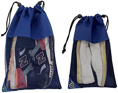 Travel Clever Light Weight Drawstring Shoe Organiser Pouches - 1 Large and 1 Small