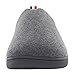 Men's Comfort Polar Fleece Slip on Slippers Color Block Memory Foam House Loafers Shoes w/Indoor, Outdoor Sole (Large/11-12 D(M) US, Gray)