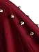 Allegra K Women's Round Neck Long Sleeve Stretchy Loose Casual Top Shirt L Burgundy