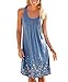 GAMT Casual Loose Mini Dress Printed Sleeveless Sundress For Women Beach