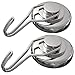 Tec.Mood - 100lb Super Strong Magnetic Hooks - Heavy Duty Rust Resistant Magnet Swivel Hook Hanger 2pcs - Ideal for Indoor/Outdoor Hanging in Home, Kitchen, Workshop, Garage and Offices