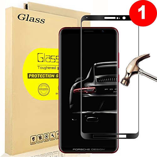 Huawei Porsche Design Mate RS Screen Protector, AOLANDER [Full Screen Coverage] [Bubble Free] [HD Clear] [Anti-Fingerprint] Tempered Glass Screen Protector for Huawei Mate RS (Black)